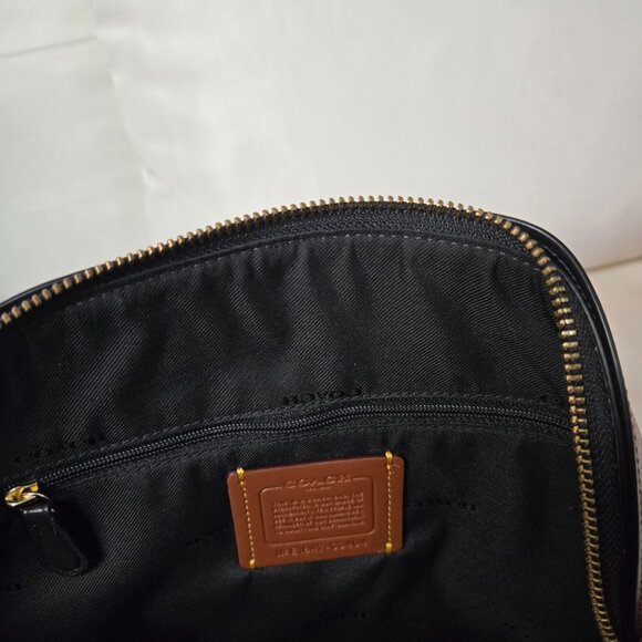 Coach Mini Sierra Satchel Crossgrain Metallic Oxblood Leather Gold Hardware - Picture 4 of 8